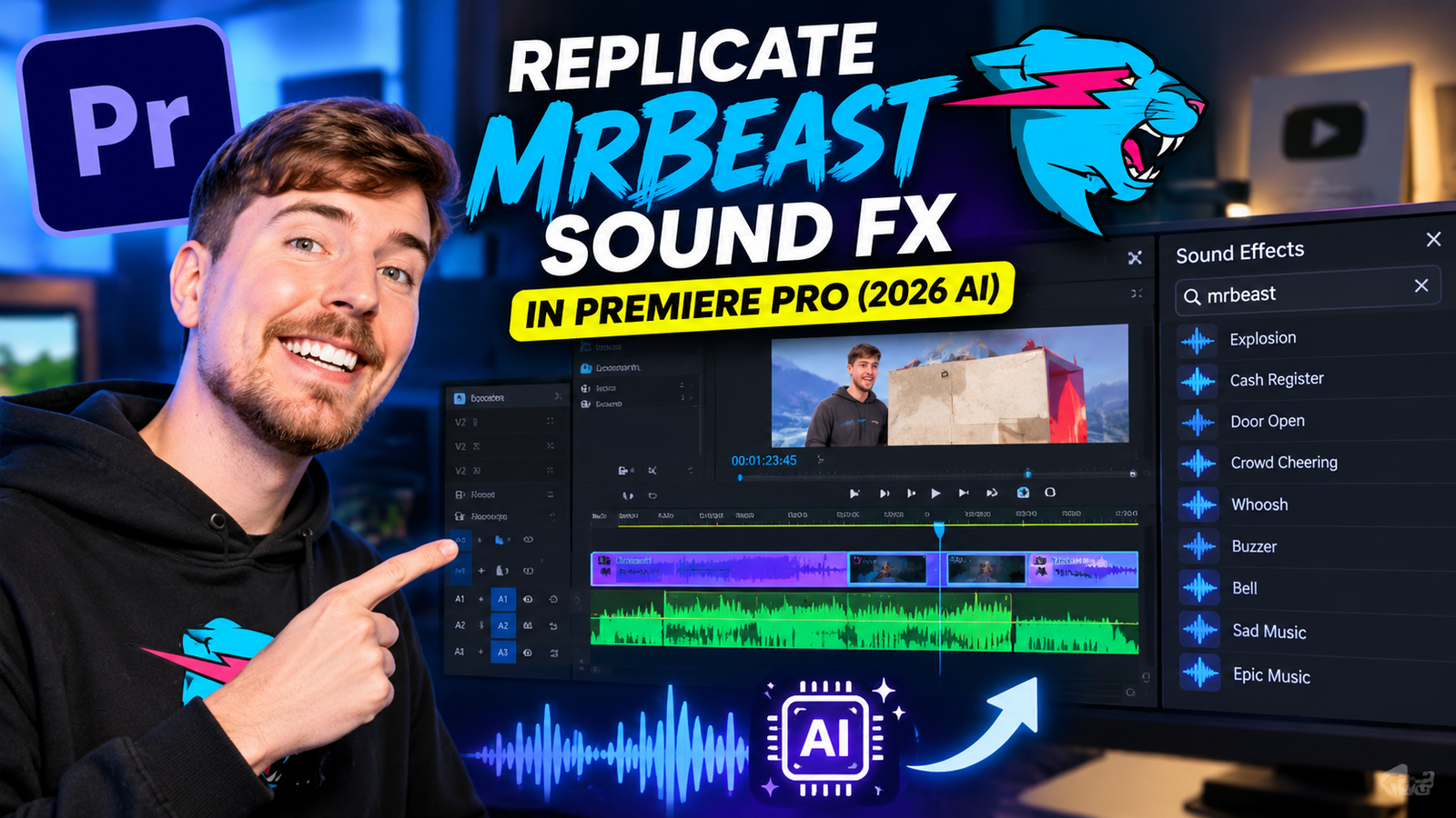 Replicate MrBeast Sound FX in Premiere Pro (2026 AI)