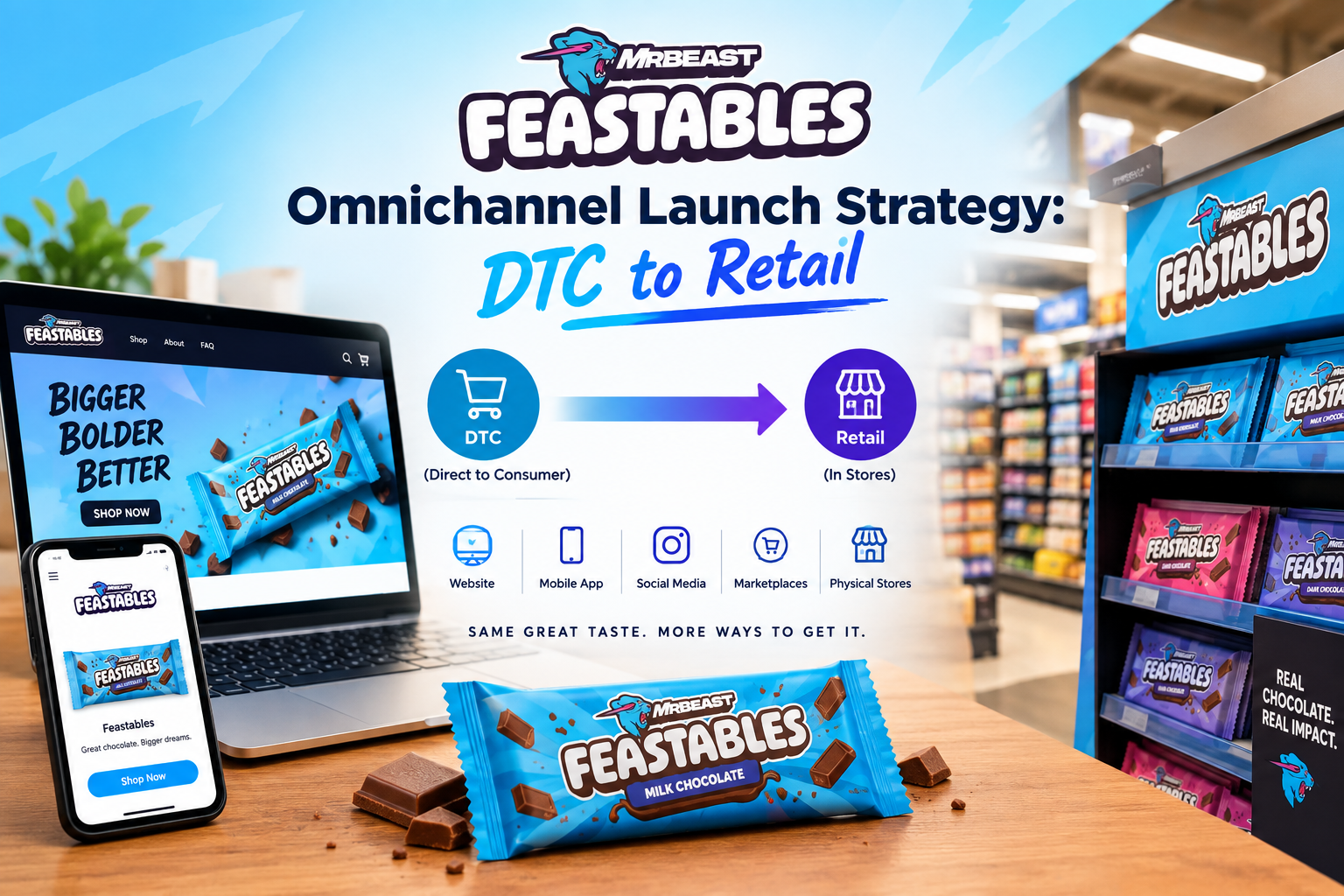 Feastables Omnichannel Launch Strategy: DTC to Retail